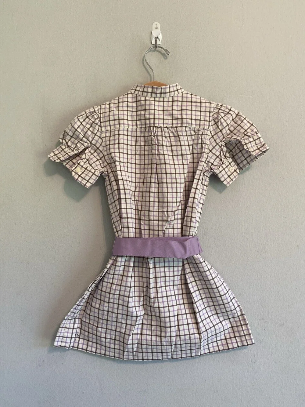 Ralph Lauren Purple Plaid Belted Dress Girls 3T